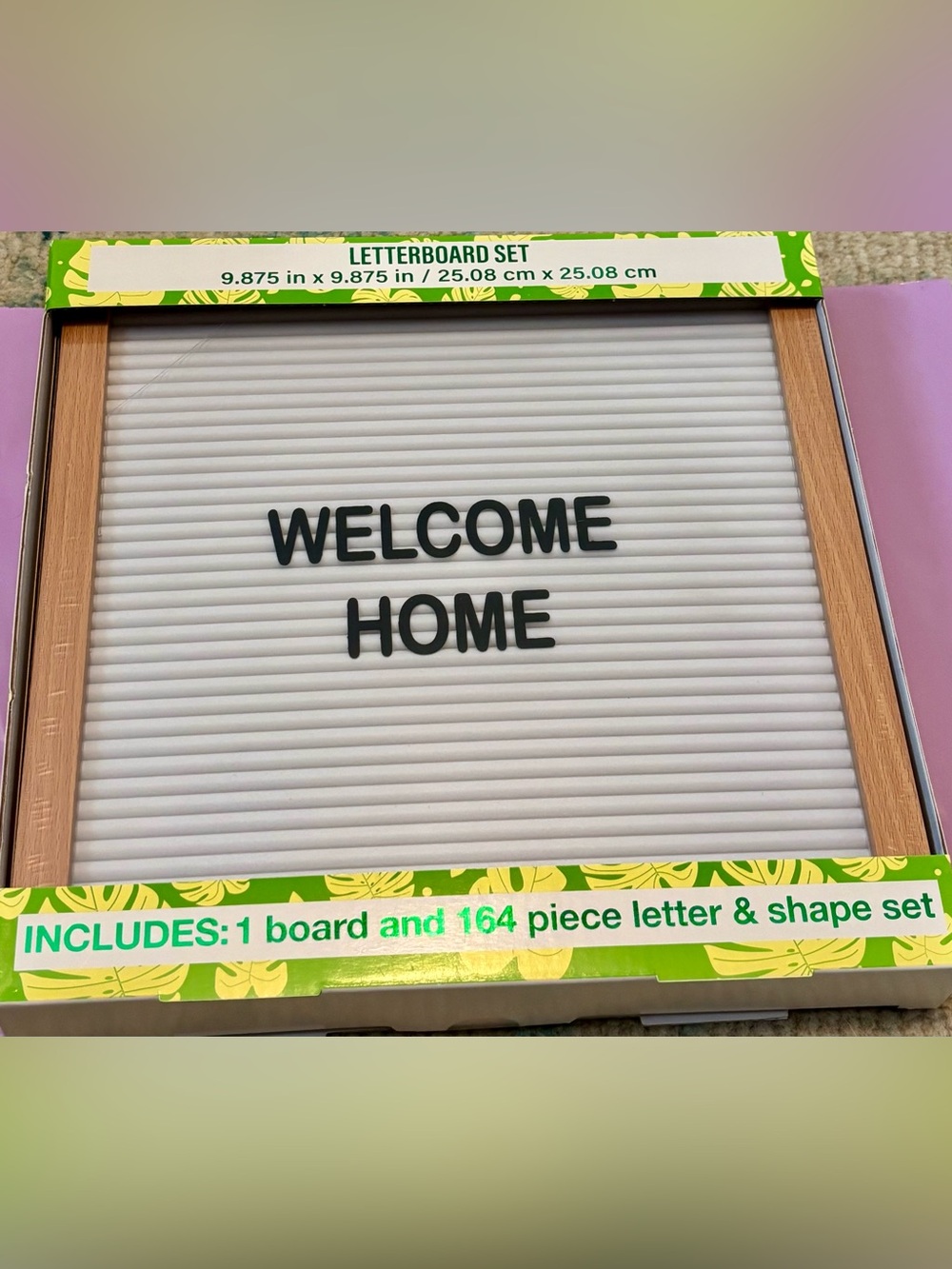 White Letter-board with Wood Frame and Black Letters